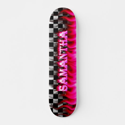 Roze vuur en vlammenontwerp van het skateboard van (Voorkant)