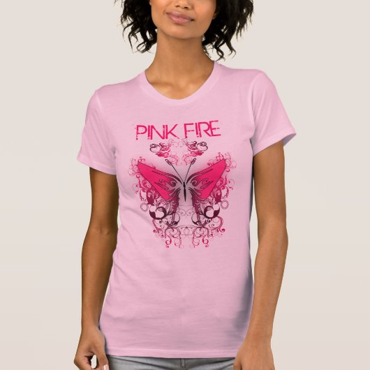 Roze vuur t-shirt (Voorkant)