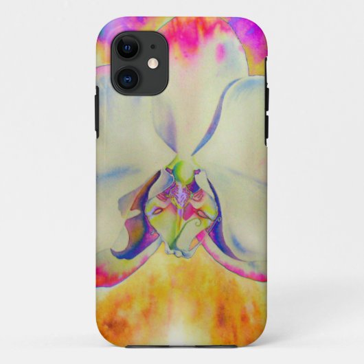 Roze vuurorchidee, surrealistische waterverf flora Case-Mate iPhone case (Achterkant)