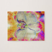 Roze vuurorchidee, surrealistische waterverf flora legpuzzel (Horizontaal)