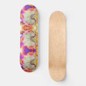 Roze vuurorchidee, surrealistische waterverf flora persoonlijk skateboard (Voorkant)