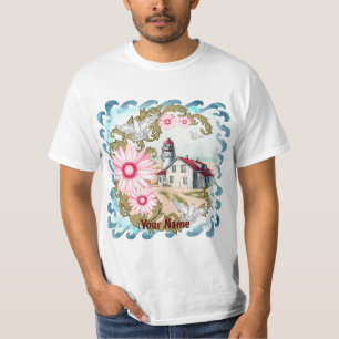 Roze vuurtoren van Daisy T-shirt