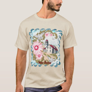 Roze vuurtoren van Daisy T-shirt