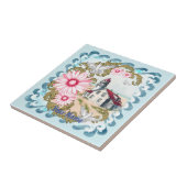 Roze vuurtoren van Daisy Tegeltje (Zijkant)