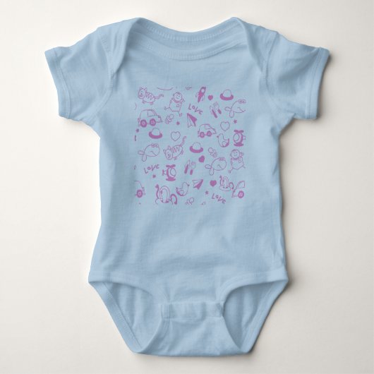 Roze vuurvaste Baby T-shirt (Voorkant)