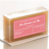 Roze w Witte Tekst zeep of cosmetica potje label