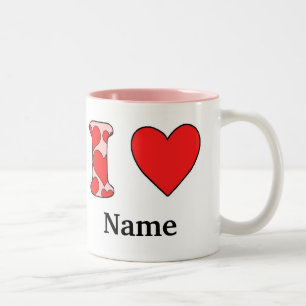 Roze waar ik van hou, gestompt tweekleurige koffiemok