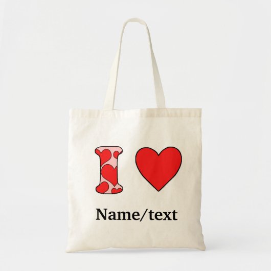Roze waar ik van hou tote bag (Voorkant)