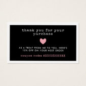 Roze waardebon Code Small Business Visitekaartje (Voorkant)