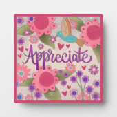  Roze Waarderen Inspirerend Custom Floral Fotoplaat (Voorkant)