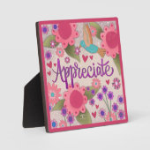  Roze Waarderen Inspirerend Custom Floral Fotoplaat (Voorkant)