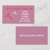 Roze waarheidsbiz-kaart visitekaartje (Voorkant / Achterkant)