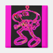Roze Wacky Smacky RoBoT MagNEAT-O Magneet (Voorkant)