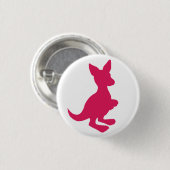 Roze Wallaby Button (Voorkant /achterkant)