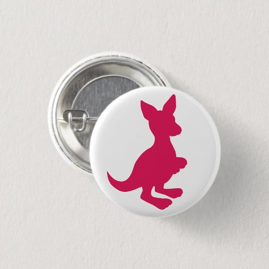 Roze Wallaby Button (Voorkant /achterkant)