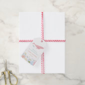 Roze Walvis 1e Verjaardag Bedankt Cadeau Labels Cadeaulabel (Met Touw)