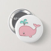 Roze walvis Button (Voorkant /achterkant)