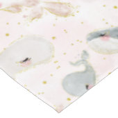  roze walvis dolfijn goud glitter baby meisje tafelkleed (Gekanteld)