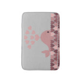 Roze walvis en harten badmat (Voorkant Verticaal)