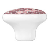 Roze walvis en harten keramische knop (Zijkant)