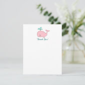 Roze walvis - Hartelijk dank, briefkaart, 4.25x5.5 Kaart (Staand voorkant)
