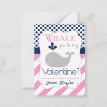 Roze walvis Je bent mijn Valentijn