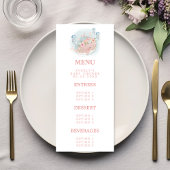 Roze Walvis Kwallen Meisje Baby Shower Menu