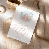 Roze Walvis Kwallevis Baby Shower Bedankkaart