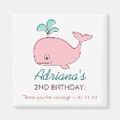 Roze walvis magneet partij gunsten (Voorkant)