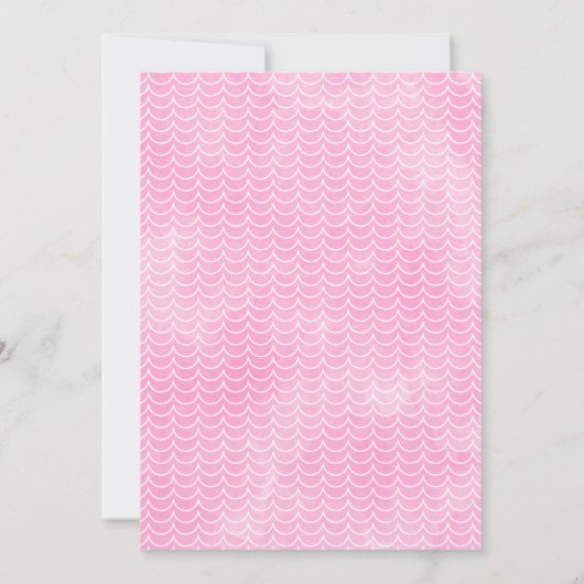 Roze Walvis Meisjes Onder het Zee Baby shower Kaart (Achterkant)