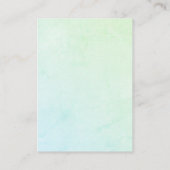 Roze walvis oceaan Luier Raffle Baby Meisje Douche Informatiekaartje (Achterkant)