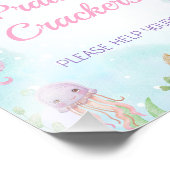 Roze walvis onder het Zee Verjaardagsteken Foto Afdruk (Hoek)