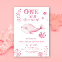 Roze Walvis Oneder De Zee 1e Verjaardag