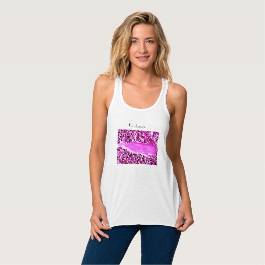 roze walvis roze tanktop (Volledige Voorkant)