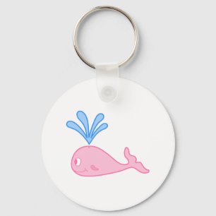 Roze walvis. sleutelhanger