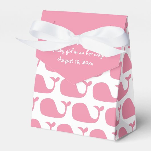 Roze Walvis Thema Baby shower Favor Boxes Bedankdoosjes (Voorkant Zijde)