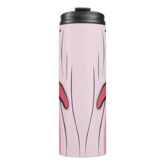 Roze walvis thermosbeker (Voorkant)