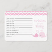 Roze walvis wenst baby kaart (Voorkant)