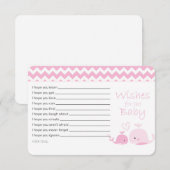 Roze walvis wenst baby kaart (Voorkant / Achterkant)