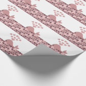 Roze walvisliefde cadeaupapier (Hoek)