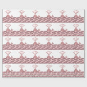 Roze walvisliefde cadeaupapier (Vlak)