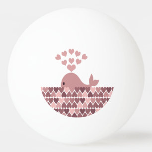 Roze walvisliefde pingpongbal