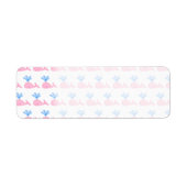 Roze walvispatroon. etiket (Voorkant)