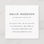 Roze walvissen, zweminstructeur, zwemcoach vierkante visitekaartje (Achterkant)