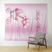 Roze Wandelwagen Achtergrond Wandkleed (In Situ (horizontaal))