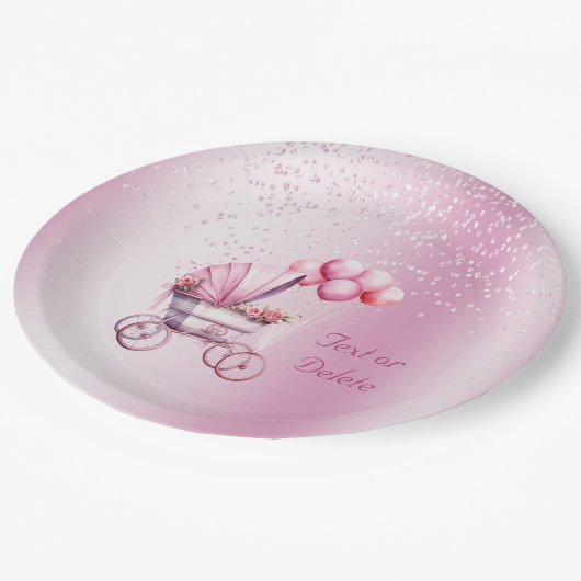 Roze Wandelwagen Papier Bord (Gekanteld)