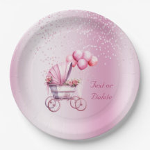 Roze Wandelwagen Papier Bord