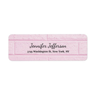 Roze wandhandschrift Creative Plain Etiket