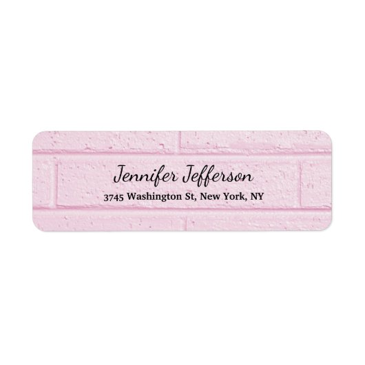 Roze wandhandschrift Creative Plain Etiket (Voorkant)
