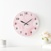 Roze wandklok (Huis)